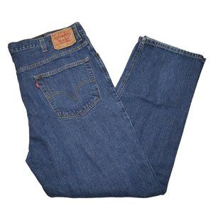 Levis 550 Relaxed Fit Tapered Leg Denim Jeans Men's Size 42x32 Stonewashed Blue